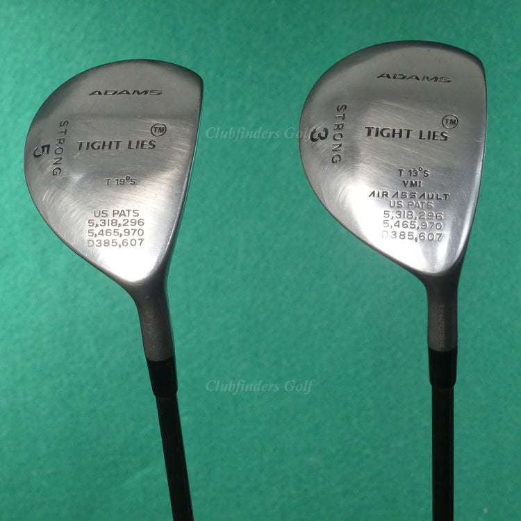 Adams Golf Tight Lies 13° 3 & 19° 5 Woods Factory Graphite Firm SET OF 2