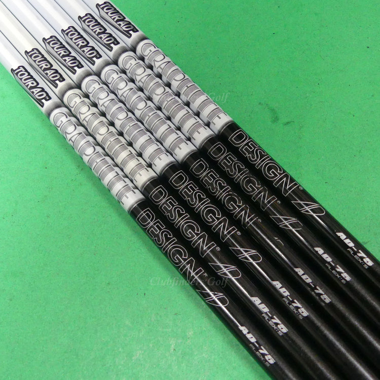 Graphite Design Tour AD AD-75 .355 Stiff Pulled Graphite Iron Shafts SET OF 6