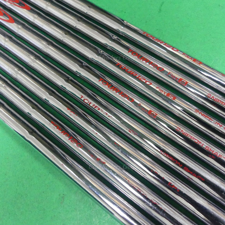Nippon NS Pro Modus 3 Tour 120 .355 Stiff Pulled Iron Shafts SET OF 8 *READ*