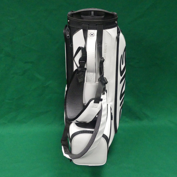 Ping Hoofer Tour White / Black 5-Way Gold Stand Bag w/ Raincover *READ*