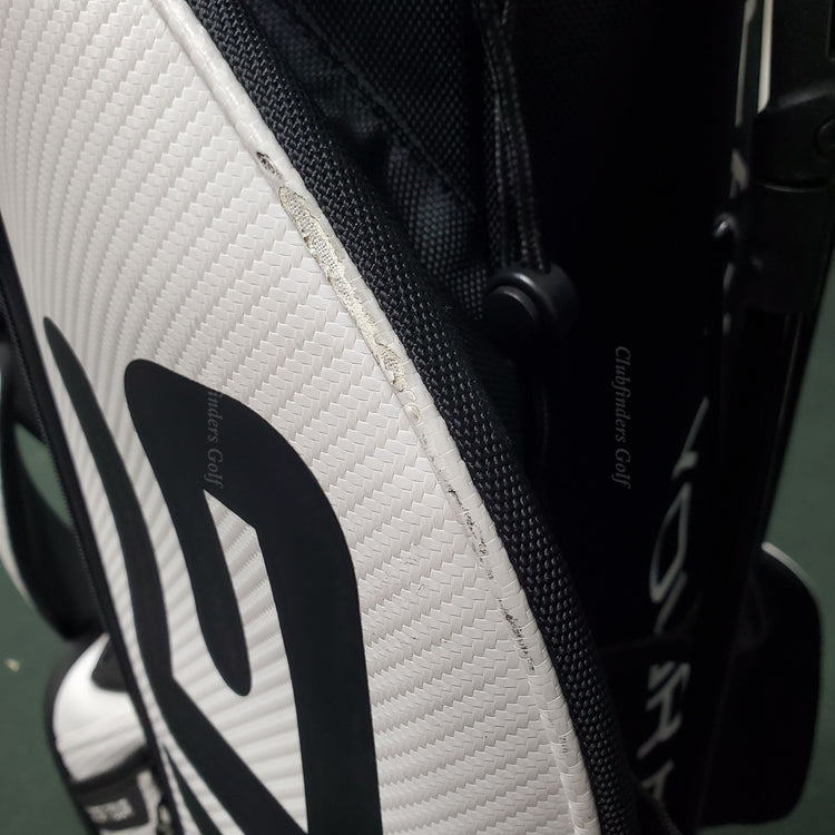 Ping Hoofer Tour White / Black 5-Way Gold Stand Bag w/ Raincover *READ*