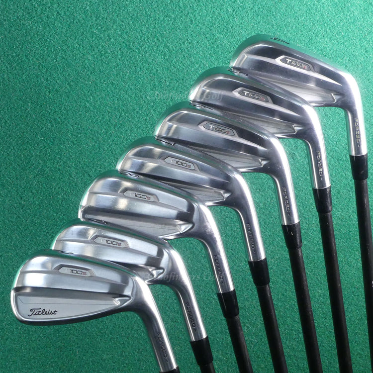 Titleist 2021 T100s Forged 4-PW Iron Set TT AMT Black R300 Onyx Steel Regular