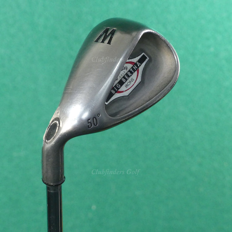 LH Callaway Big Bertha 2002 50° AW Approach Wedge CW Rifle Steel Stiff