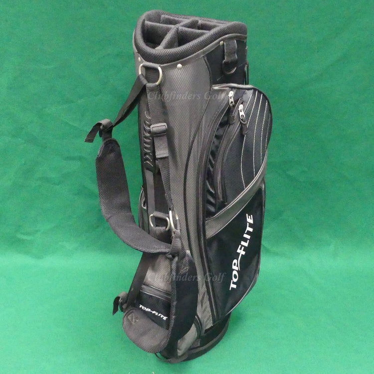 Top Flite Black/Grey 6-Way Golf Cart Bag (No Raincover)