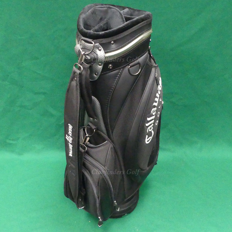 Callaway Great Big Bertha II Black 6-Way Golf Staff Cart Bag w/ Raincover