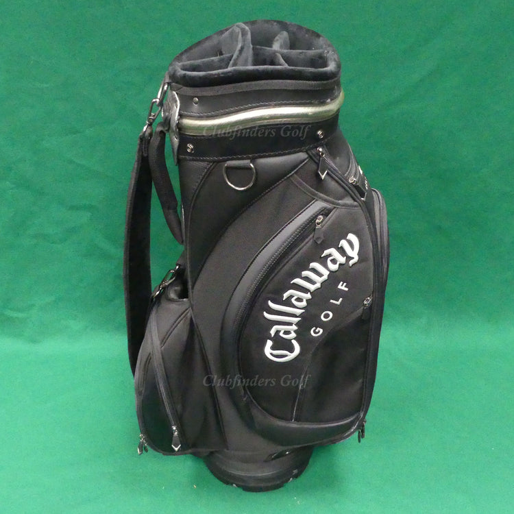 Callaway Great Big Bertha II Black 6-Way Golf Staff Cart Bag w/ Raincover