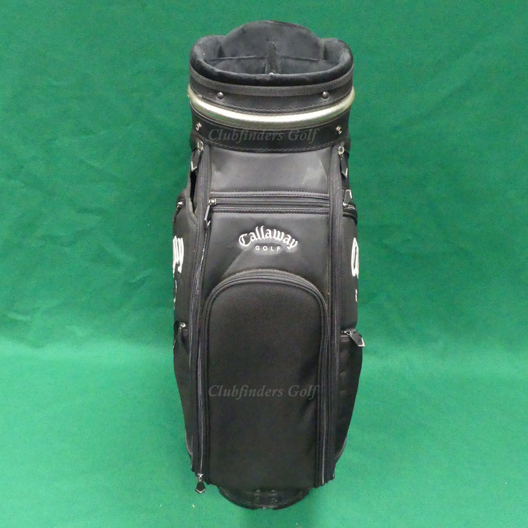 Callaway Great Big Bertha II Black 6-Way Golf Staff Cart Bag w/ Raincover