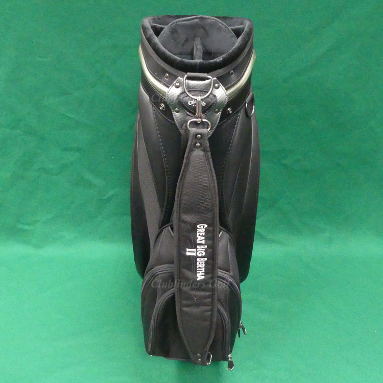 Callaway Great Big Bertha II Black 6-Way Golf Staff Cart Bag w/ Raincover