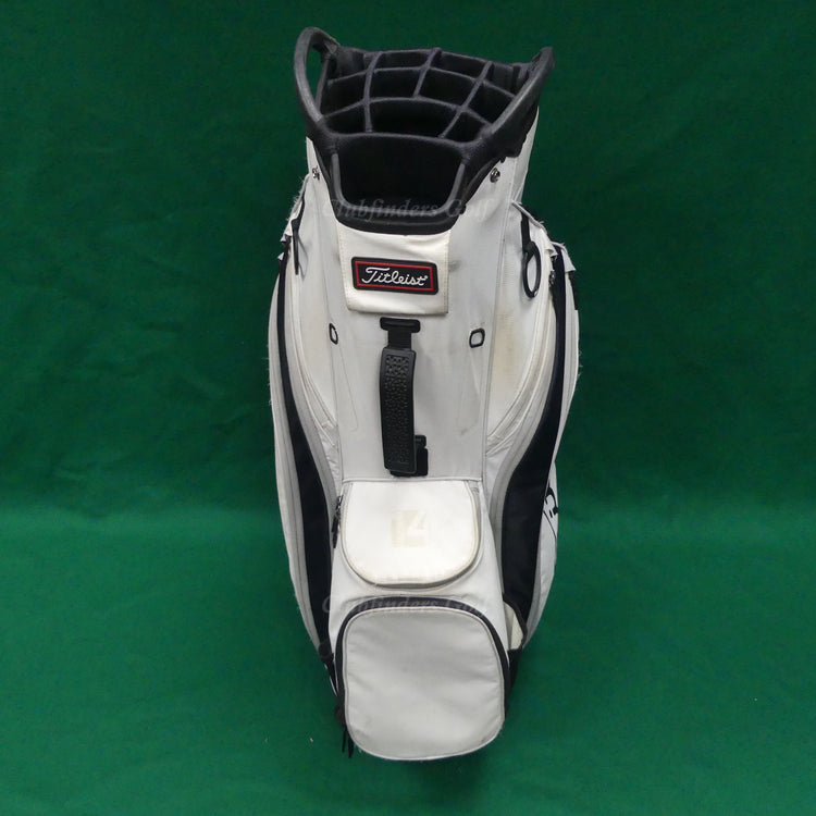 Titleist Cart 14 White/Black 14-Way Golf Cart Bag w/ Raincover *READ*