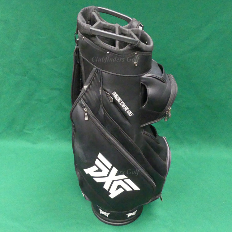 PXG Deluxe Black/White 6-Way Golf Cart Bag w/ Raincover