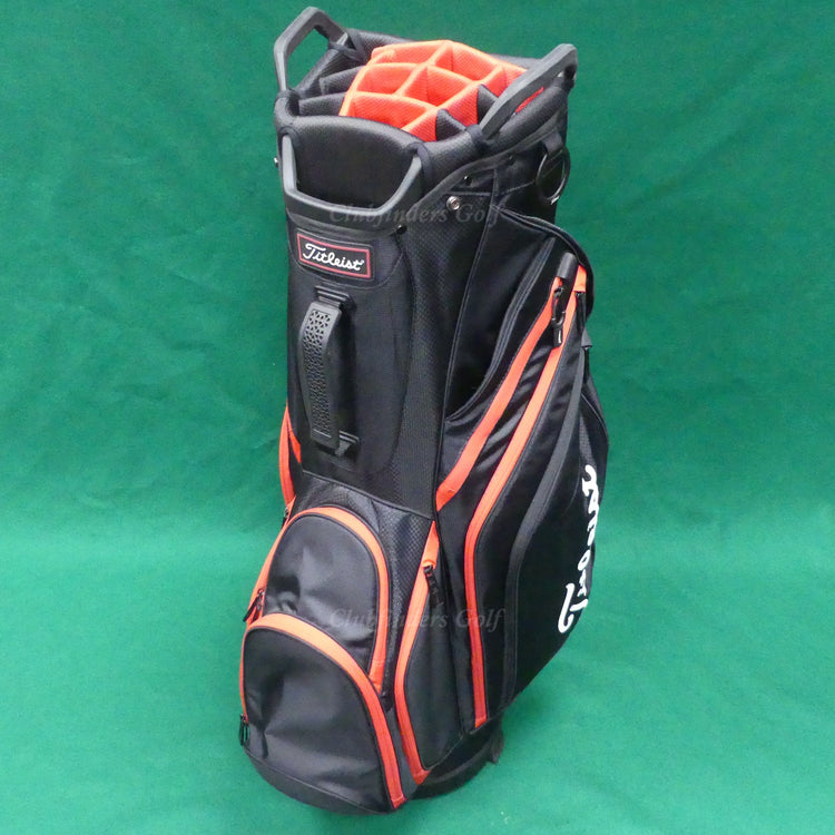 Titleist Lightweight TB9CT6E Black/Red 14-Way Golf Cart Bag w/ Raincover