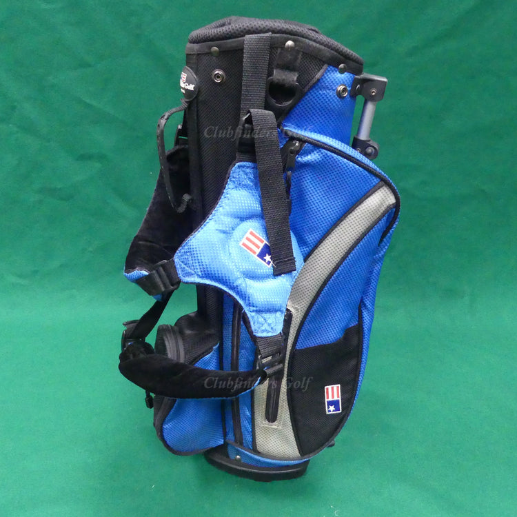 US Kids Golf 45-31 Black/Blue/Grey 25" Tall 4-Way Golf Stand Bag (No Raincover)