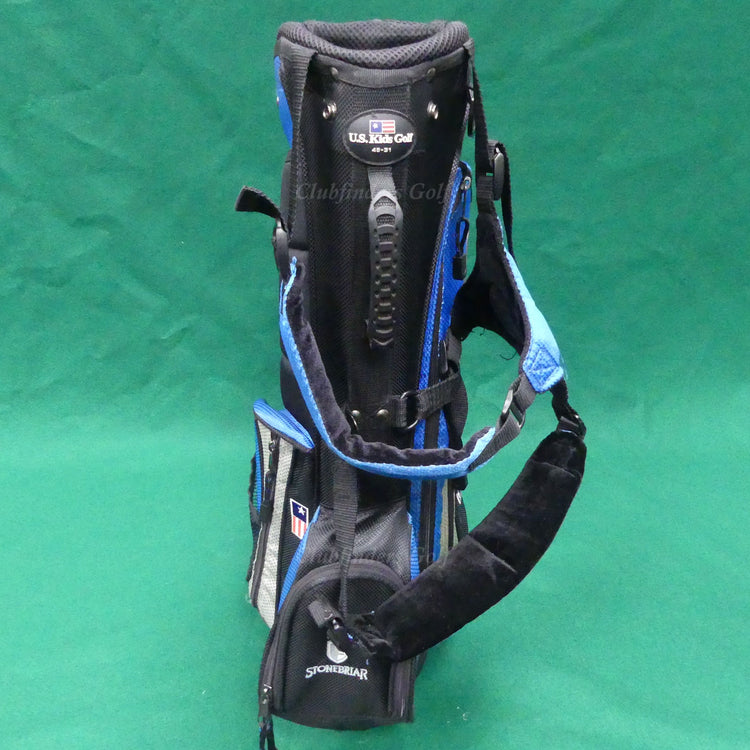 US Kids Golf 45-31 Black/Blue/Grey 25" Tall 4-Way Golf Stand Bag (No Raincover)
