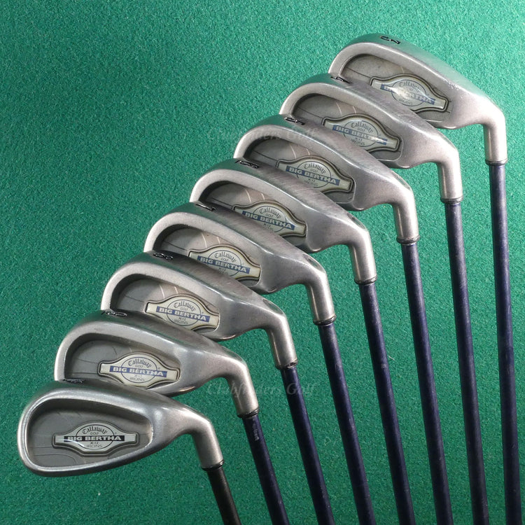 Callaway Big Bertha X-12 3-PW Iron Set Factory RCH 99 Graphite Firm *READ*