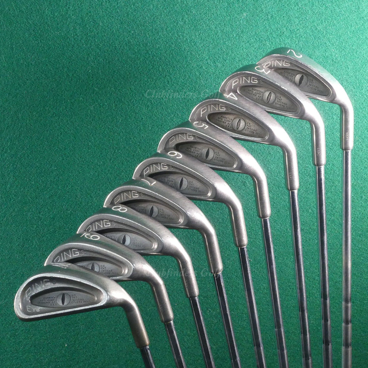 VINTAGE Ping Eye Black Dot 2-SW Iron Set Karsten Steel Stiff