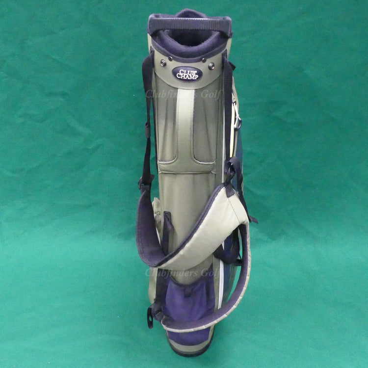 Club Champ Lightweight 4-Way Green/Black/White Golf Stand Bag & Raincover *READ*