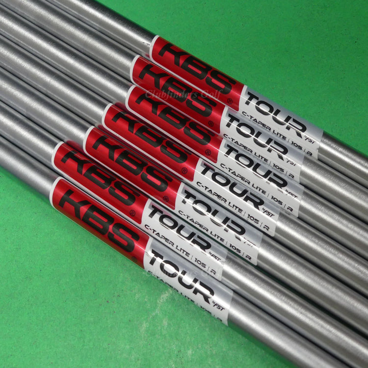 KBS Tour C-Taper Lite 115 .355 Regular Pulled Steel Iron Shafts SET OF 7