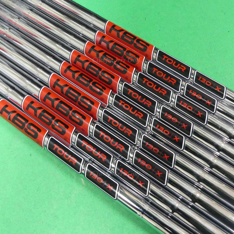 KBS Tour 130 .355 Extra Stiff Pulled Steel Iron Shafts SET OF 9