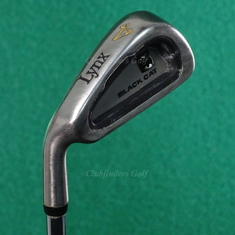 LH Lynx Original Black Cat Single 4 Iron True Temper Dynamic Flare Steel Stiff