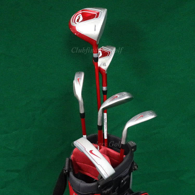 JUNIOR Nike Golf VRS 6 PIECE Complete Golf Club Set w Stand Bag READ