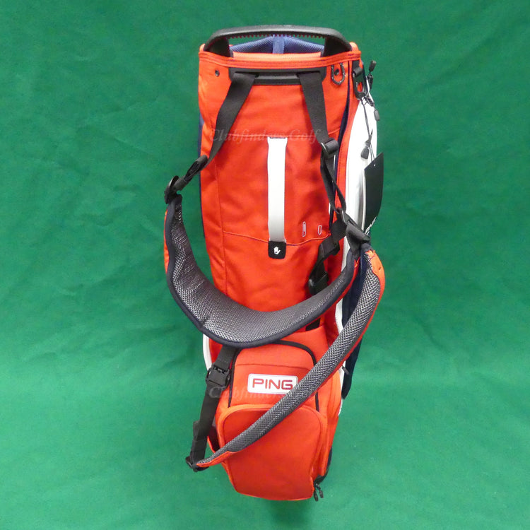 NEW Ping Hoofer 2023 Navy/Red/White Golf Stand Bag w/ Raincover