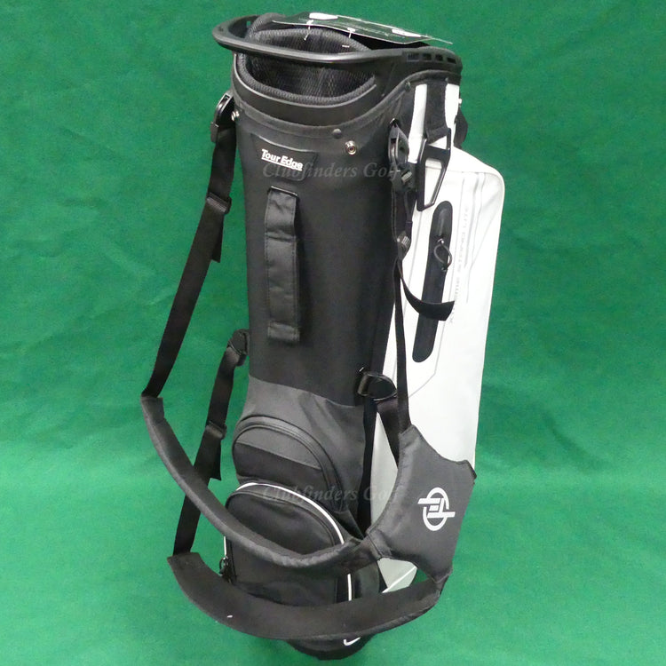 NEW Tour Edge Xtreme Lite White/Black 5-Way Golf Stand Bag w/ Raincover