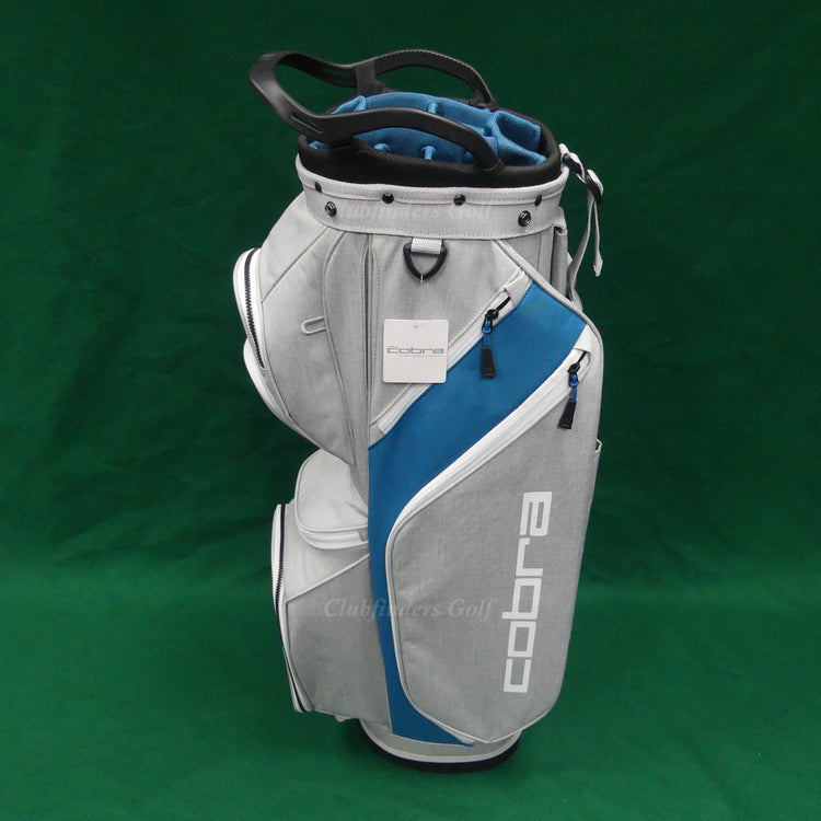 NEW Lady Cobra Golf 2024-2025 Fly-XL 2 Silver / Blue Golf Cart Bag w/ Raincover