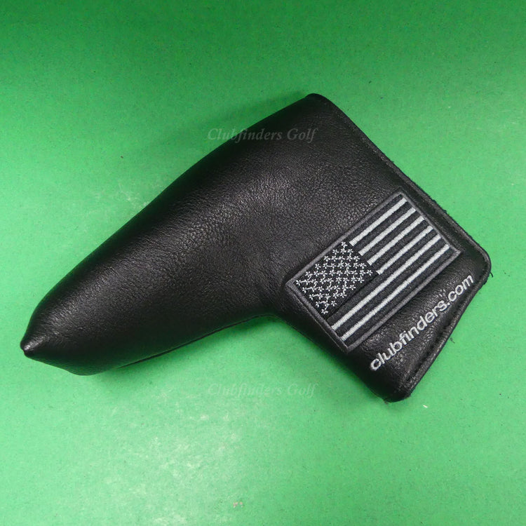 NEW Clubfinders Unbranded USA Flag Black Magnetic Closure Blade Putter Headcover