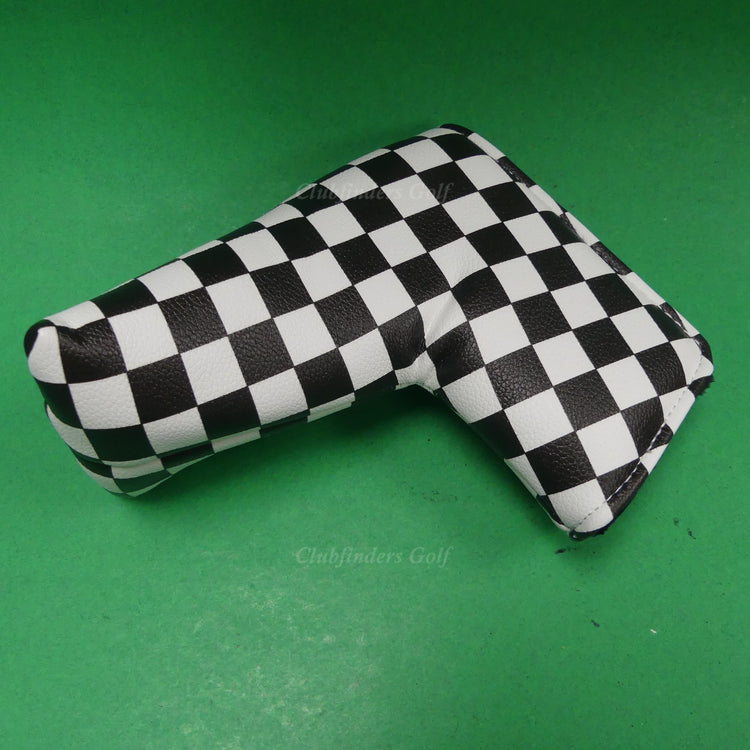 NEW Clubfinders Unbranded Checkered Magnetic Closure Putter Headcover