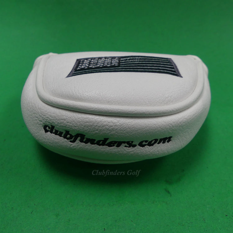 NEW Clubfinders USA Flag White Magnetic Closure Mid-Mallet Putter Headcover