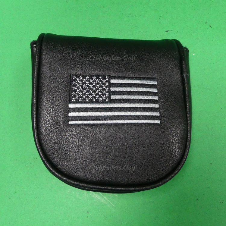 Clubfinders USA Flag Black Magnetic Closure LAB Large Mallet Putter Headcover