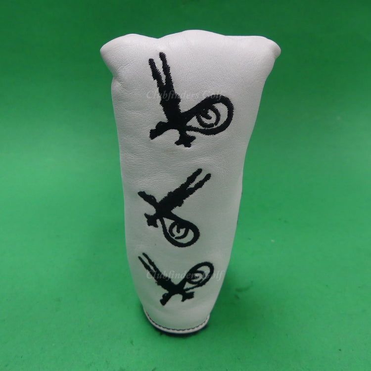 Links and Kings Embroidered Vaquero Club Logo White/Black Blade Putter Headcover