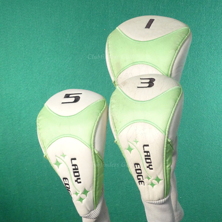 Lady Tour Edge Lady Edge 1, 3 & 5 Woods Factory Graphite Ladies w/ HC SET OF 3