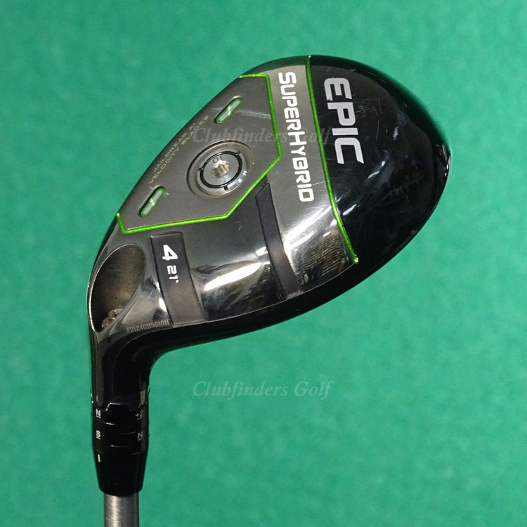 LH Callaway EPIC Super Hybrid 21° 4 Hybrid SteelFiber fc 75 HY Graphite Regular