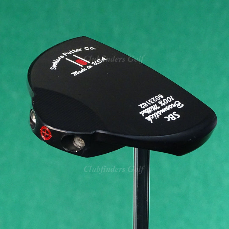 SeeMore SBc Black Broomstick 47" Long Mallet Putter Golf Club w/Super Stroke