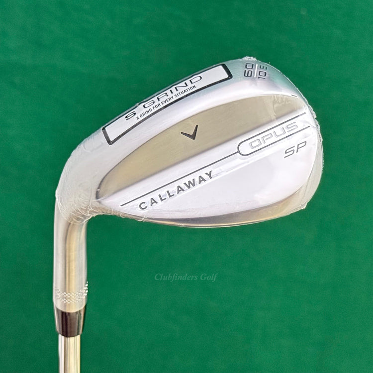 NEW LH Callaway '25 Opus SP Brushed Chrome 60-10S 60° Lob Wedge S200 Steel Stiff
