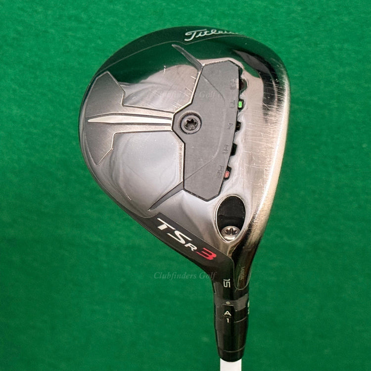Titleist TSR3 15° Fairway Wood Fujikura Atmos Tour Spec 8S Graphite Stiff w/ HC