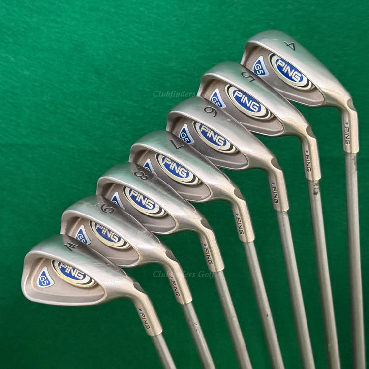 Ping G5 Blue Dot 4-PW Iron Set Ping TFC 100I Graphite Stiff