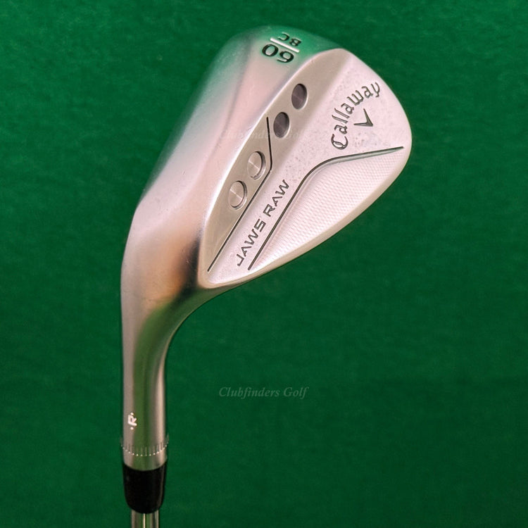 LH Callaway Jaws Raw Chrome 60-8C 60° Lob Wedge NS Pro Zelos 8 Steel Regular