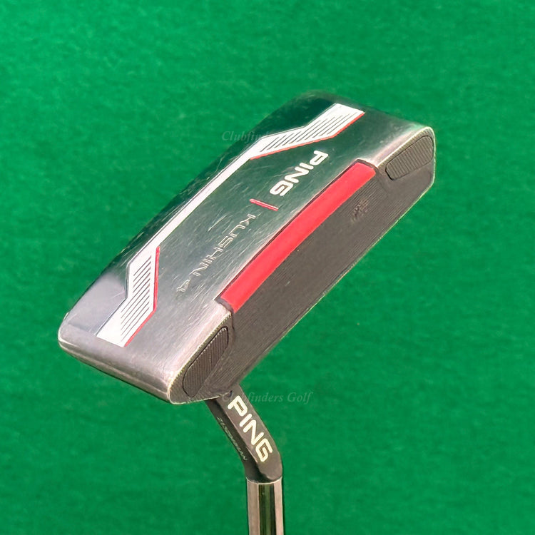 Ping 2021 Kushin 4 Black Dot 34.5" Flow-Neck Wide-Blade Putter w/Flat Cat