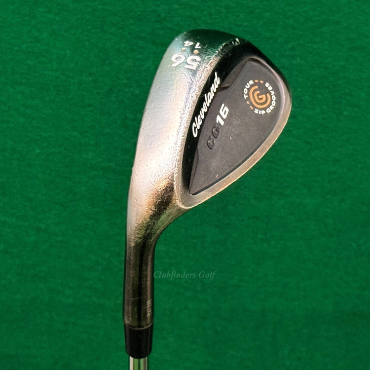 LH Cleveland CG16 Black Pearl 56-14 56° Sand Wedge Stepped Steel Wedge Flex