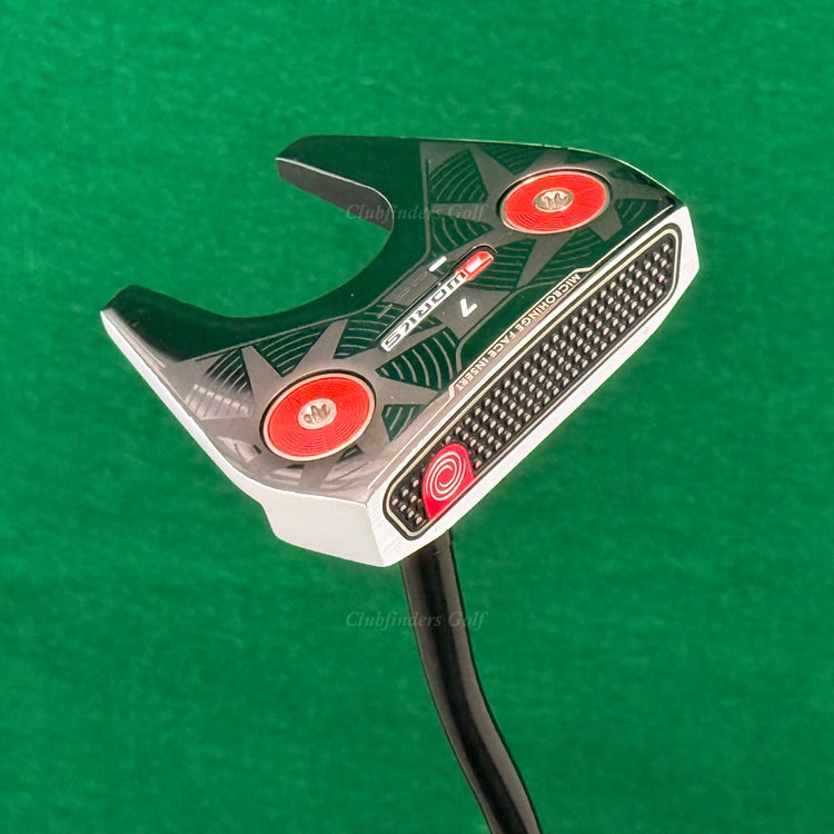 Odyssey O-Works #7 Black/White 35" Double-Bend Mallet Putter w/ Super Stroke