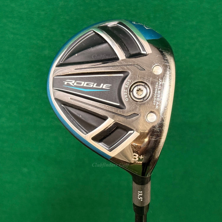 Callaway Rogue Sub Zero 13.5° Fairway 3+ Wood Kuro Kage Silver 60-X Extra Stiff