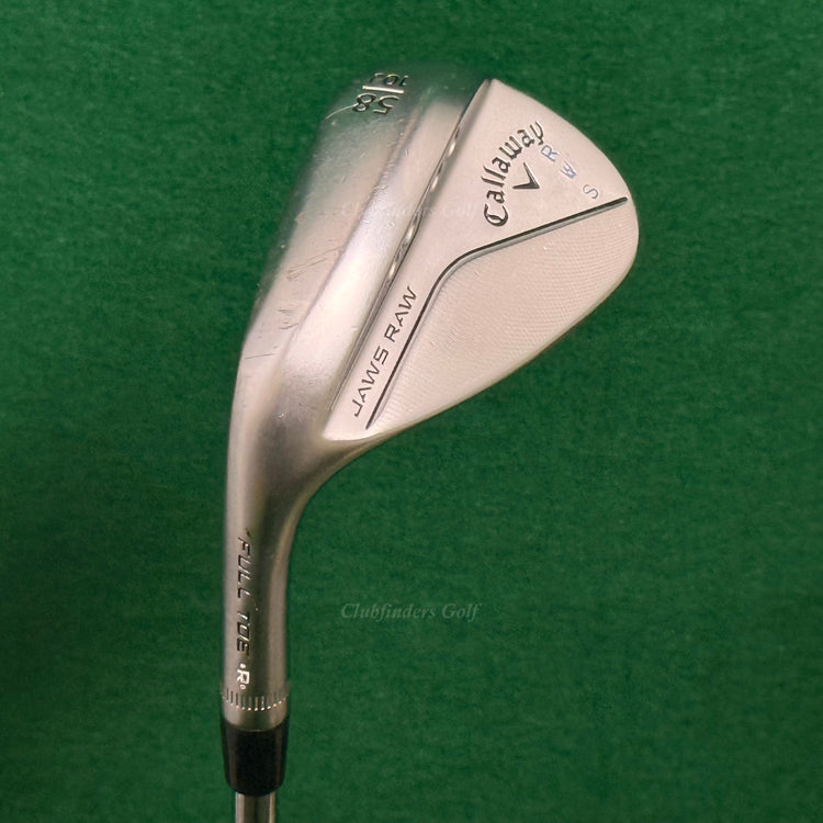 LH Callaway Jaws Raw Full Toe 58-10J 58° Lob Wedge Rifle 6.5 Steel Extra Stiff