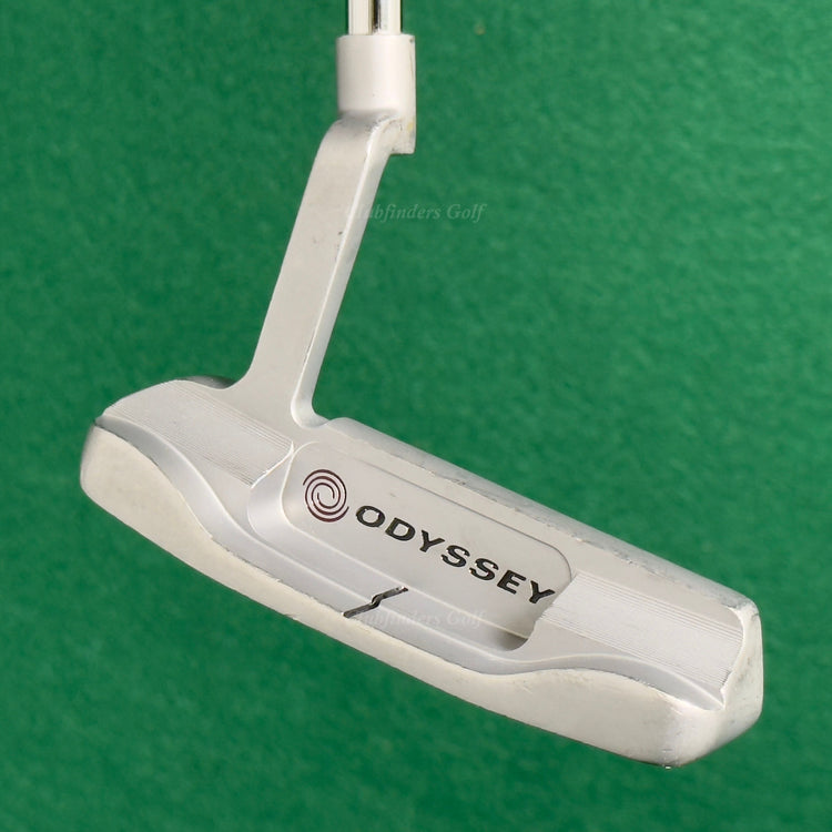 Odyssey White Hot OG 1 34" L-Neck Blade Putter Golf Club W/ Stroke Lab Red