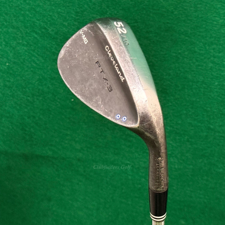 Cleveland RTX-3 V-MG Black Satin 52-10 52° Gap Wedge Dynamic Gold Wedge Flex