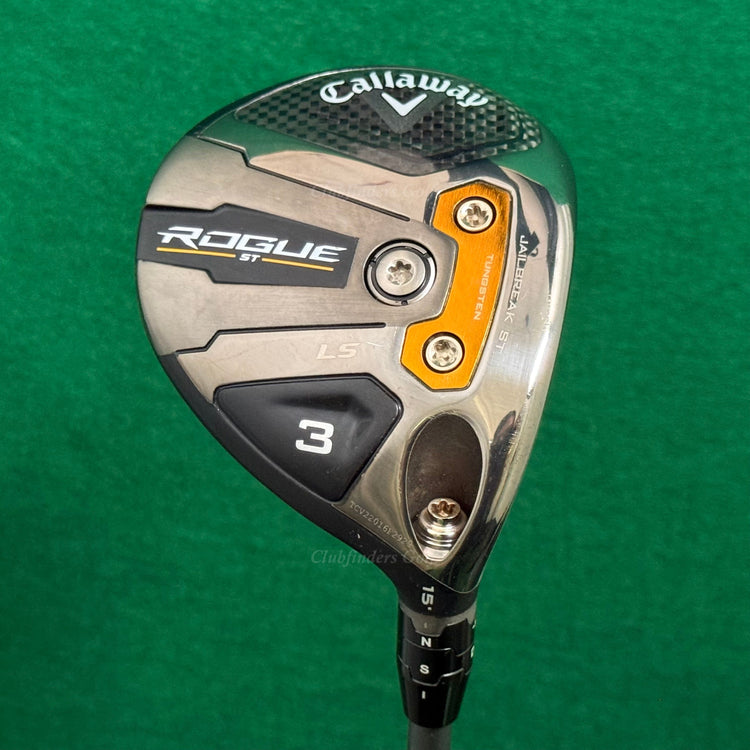TOUR ISSUE Callaway Rogue ST LS 15° Fairway 3 Wood Hzrdus 60g 6.5 Extra Stiff