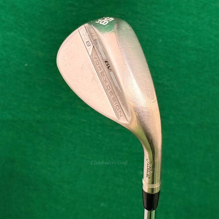 Titleist Vokey SM8 Brushed Steel 58-8M 58° Lob Wedge Stepped Steel Wedge Flex