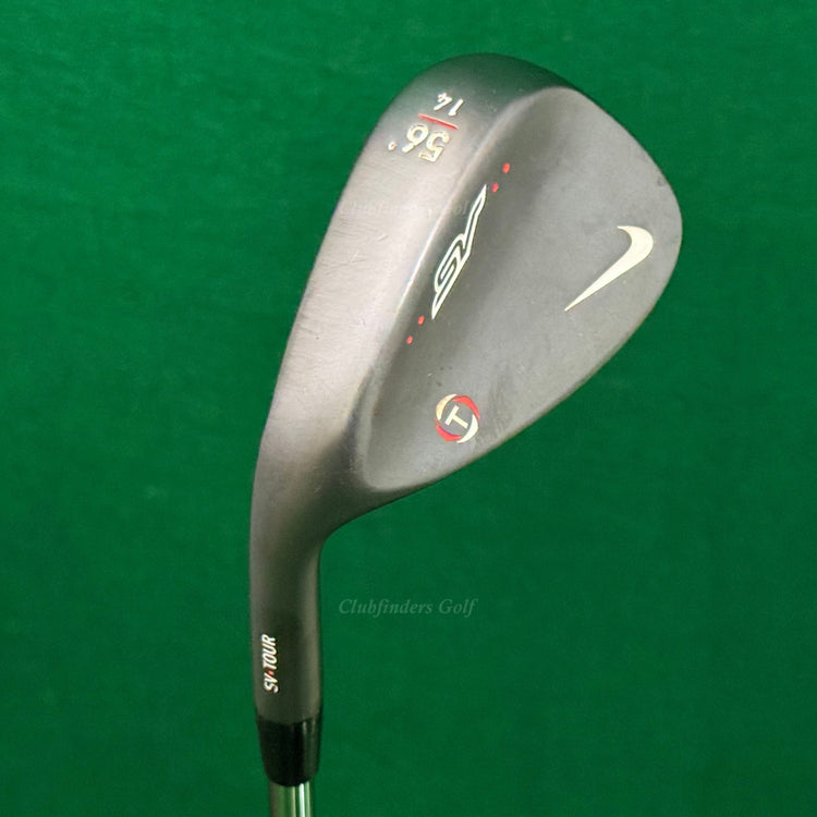 LH Nike SV Tour Black 56-14 56° Sand Wedge Dynamic Gold S400 Steel Stiff