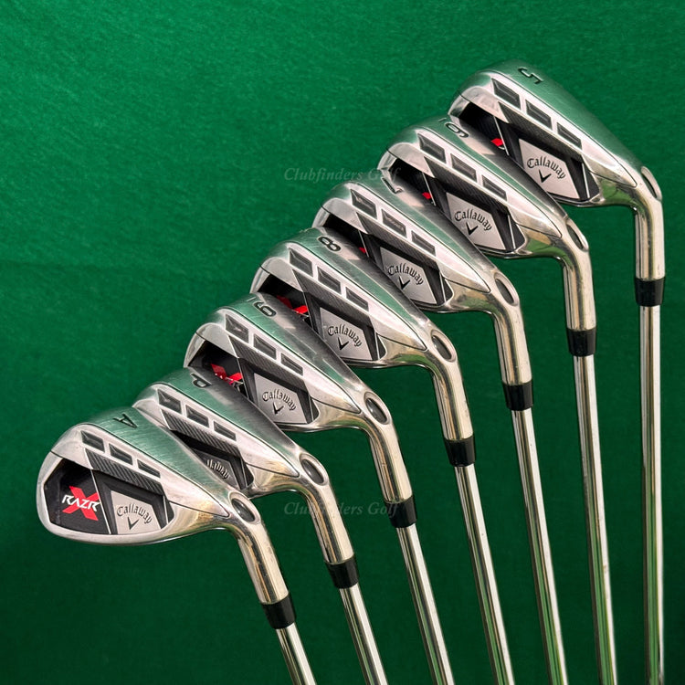 Callaway RAZR X 5-AW Iron Set Factory Uniflex Steel Uniflex
